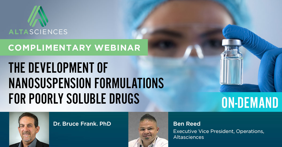 Webinar - The Development of Nanosuspension Formulations for Poorly Soluble Drugs